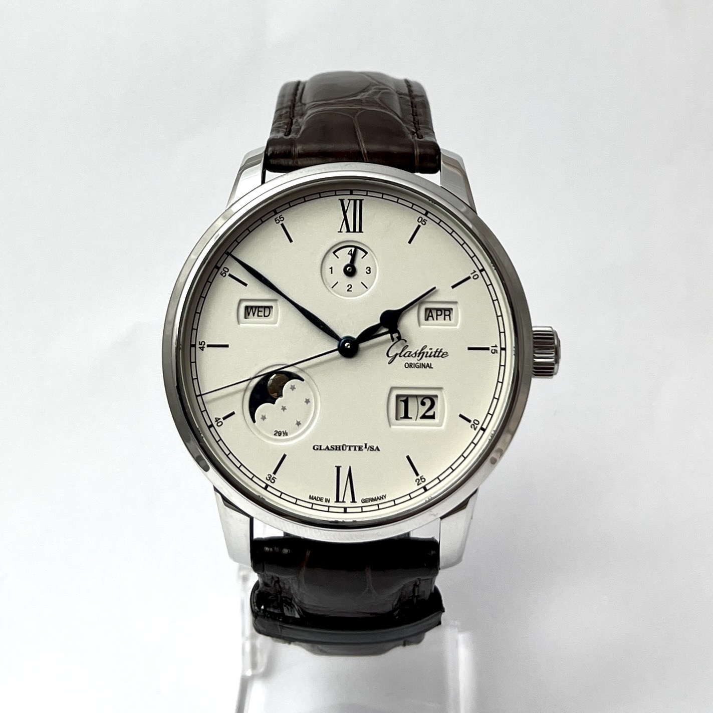 Glashütte Original Senator Ewiger Kalender Excellence Edelstahl 42 mm  Klassische Uhren
